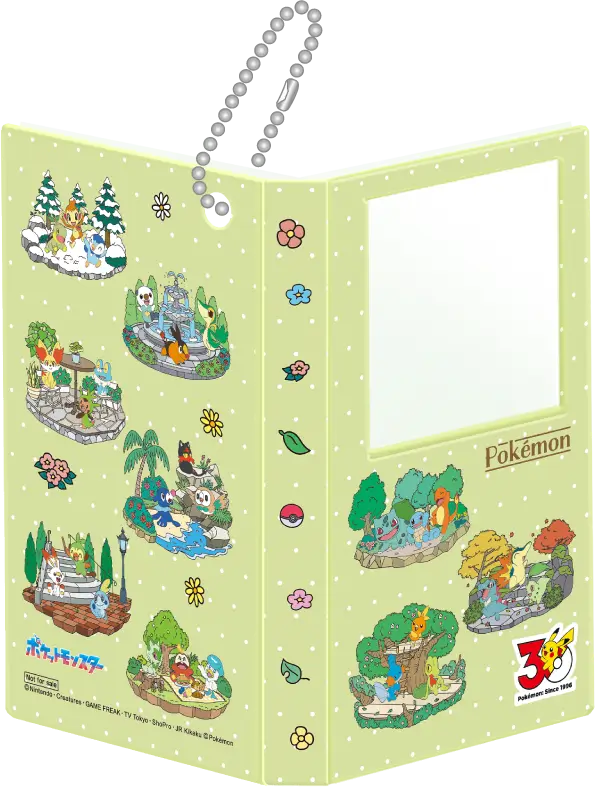 Deco Character Seal Holder C vert de novembre au format carnet avec chaîne